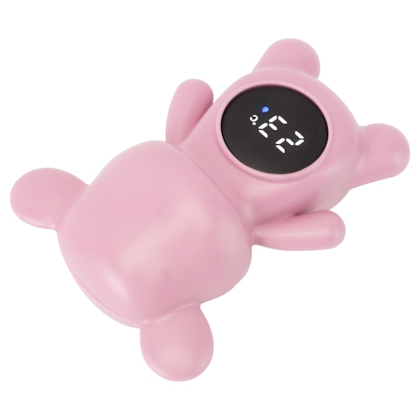 Digitalt Baby Badetermometer Bjørn Form Sikkerhedsskærm Vandtermometer Rumtemperatur Spædbarn Baby Badelegetøj Pink