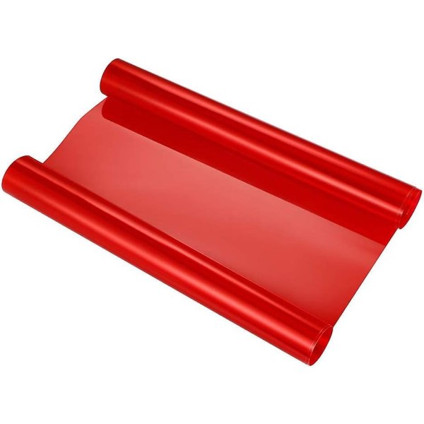 Rød selvklæbende vinylfilm til biltågelygter og baglygter - 30 x 120 cm