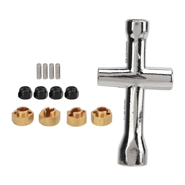 7mm Mässing Hex Hjulnav Adapter Stabil Utbytbar för Axial SCX24 1/24 Fjärrkontrollbil