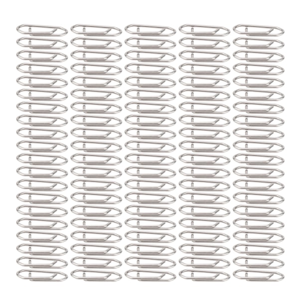 100 stk Fishing Power Clips Link Rustfritt stål Fast Change Speed ​​Clips Connector L