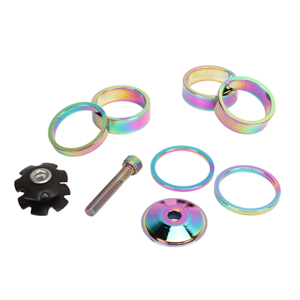 Cykel Forgaffel Spacer 28,6 mm Headset Skive Aluminium Legering med Headset Stjernemøtrik Frempind Topdæksel Cykeltilbehør