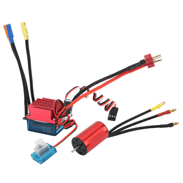 Børsteløs motor ESC-sæt S2440 4000KV børsteløs motor S35A børsteløs ESC til 1/16 1/18 RC bil