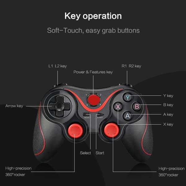 Trådløs kontroller spillkontroller Bluetooth gamepad universell gamepad kompatibel for Android-nettbrett