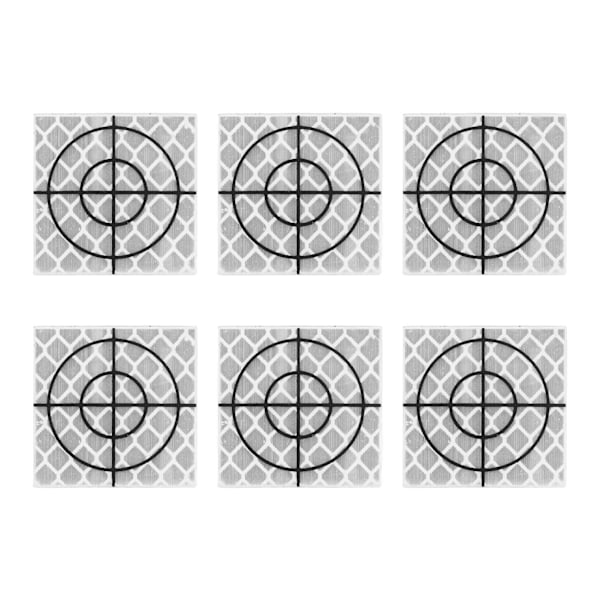 100 stk selvklebende reflekterende arkharpiksreflektor klistremerker for totalstasjonundersøkelse 3x3cm