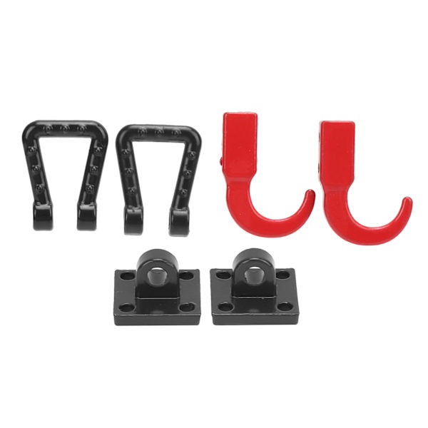 RC Bil Släpvagn Metall Bogseringsspänne Dragkrokar D-schacklar för Tamiya CC01 1/10 RC Crawler Uppgraderingsdelar Svart
