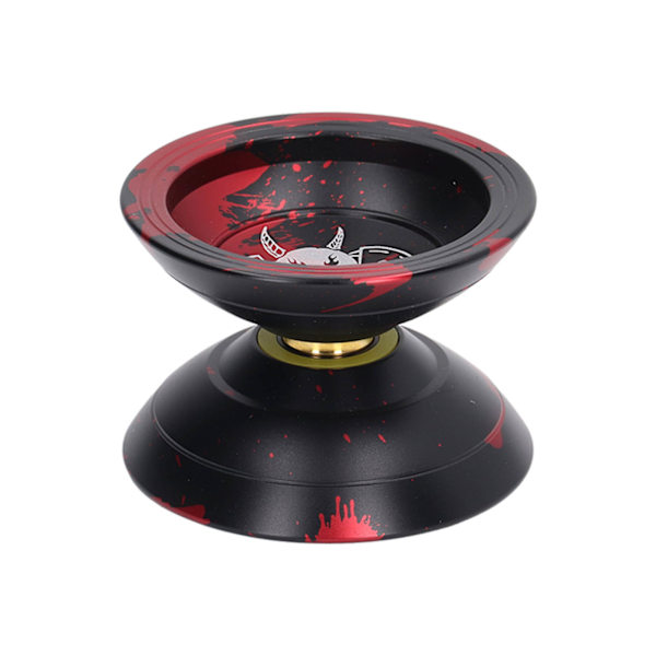 Yo Toy 2 Rotasjonsmoduser String Trick De-stressende Uresponsive Yo-yo med Kulelager for Barn Svart Rød