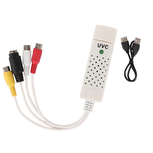 USB Video Capture Card DriveFree Monitoring Computer tilbehør med 1 kanal for WIN8/WIN10