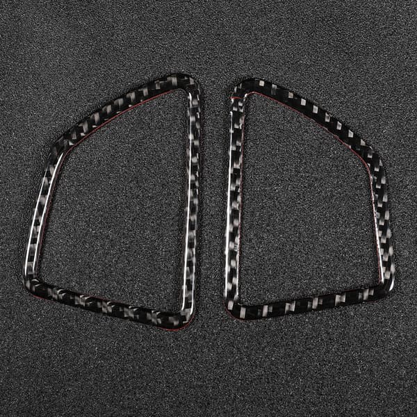 2 stk. Venstrekjørt Karbonfiber Dashboard Luftventil Panel Deksel Trim Dekor Passer for X5 X6 E70 E71 2008-2013