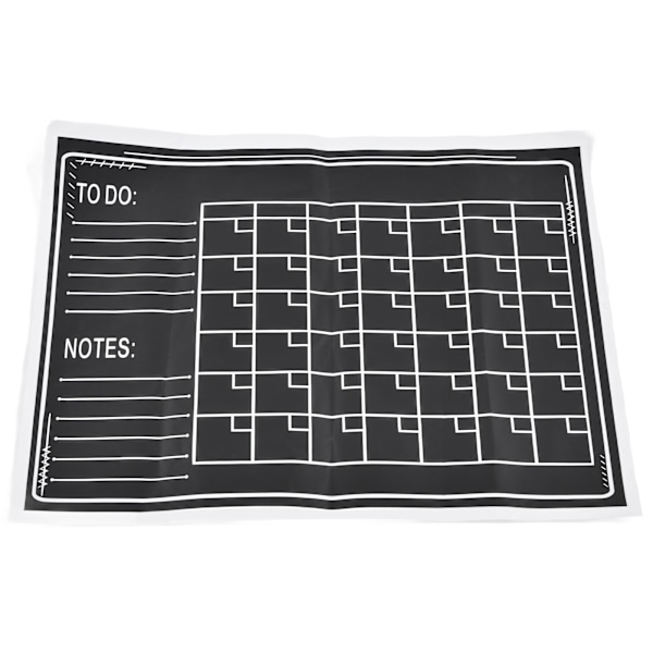 Svart tavla väggklistermärke 45x60cm självhäftande DIY avtagbar vattentät PVC-tavla kalender för barn hemundervisning