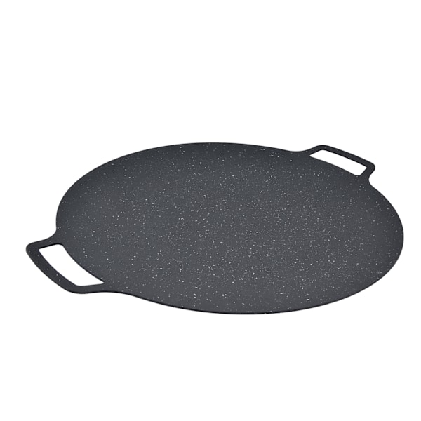 Koreansk BBQ Grill Pan Jern Non-stick Varmebestandig Rund Grillplate for Svinekjøtt Pannekaker 30cm/11.81in