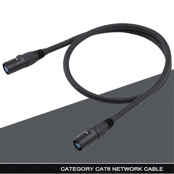CAT6 Ethernet-kabel, EtherCON-kompatible RJ45-stik kompatible med industrielt udstyr, underholdningsscene, 1 meter