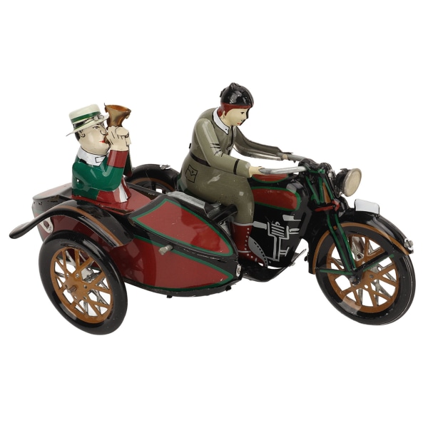 MS804A 3-hjuls motorsykkel Wind Up Toy Nostalgisk tema Personlig dekorasjon Kreative gaver Tin Leke Vintage samleobjekt for gutter Jenter