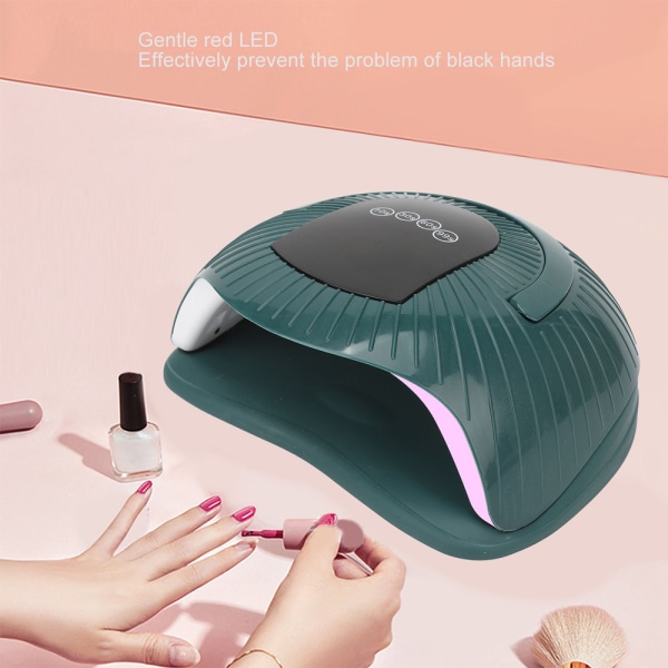 Neglelampe LED Smart Infrarød Sensor Justerbar 4 gir Nagelpolish Tørketrommel for manikyr 100‑240V EU-kontakt