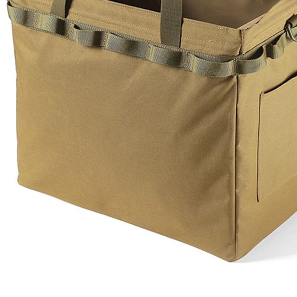 Camping Oppbevaringspose Stor Kapasitet Multifunksjonell Sammenleggbar Utility Tote Bag for Piknik Reise Bil Khaki