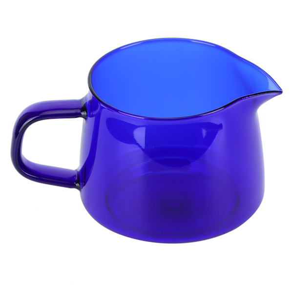 300 ml kaffekopp i högt borosilikatglas, delningsbar mugg, dryckesredskap, kaffeaccessoarer, blå