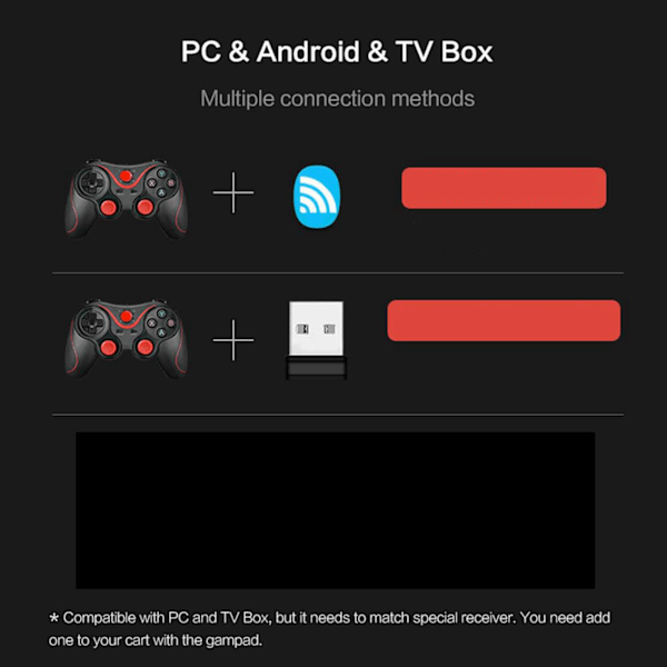 Trådlös handkontroll spelkontroll Bluetooth gamepad universell gamepad kompatibel för Android-surfplatta
