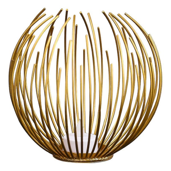 Creative Iron Chandelier Lysestage - Guld Ornament