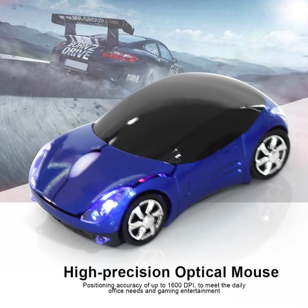 Trådløs optisk mus 1600DPI til Mac/Windows PC/Tablet Gaming Office