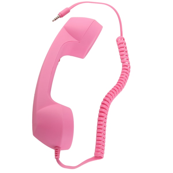 Matkapuhelinluuri USB C -säteilynkestävä vintage -puhelinluuri, jossa 3,5 mm:n liitäntä älypuhelimelle Pink