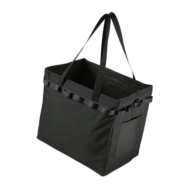 Camping Opbevaringspose Stor Kapacitet Multifunktionel Sammenklappelig Utility Tote Bag til Picnic Rejse Bil Sort