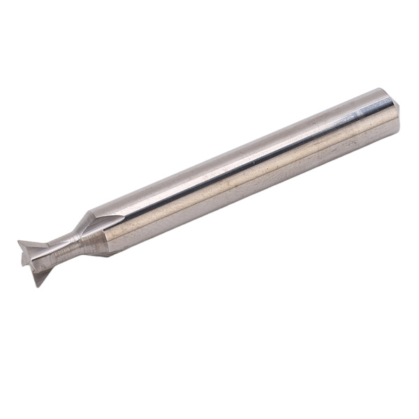 Svalstjärtsfräs i hårdmetall 6 mm skaftdiameter 4 spår 50 mm längd Universal svalstjärtsfräs 60°