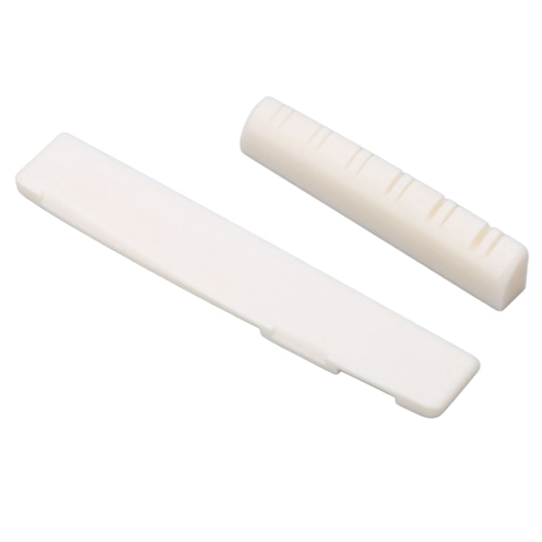 Gitarmuttersett Ox Bone Slotted Bridge Sadel Erstatning for 12-strengs akustiske gitarer
