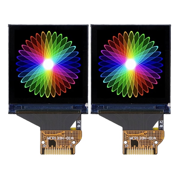 2 stk 1,3 tommers TFT-fargeskjerm med SPI-grensesnitt 240x240 IPS-skjermmodul ST7789V-driver