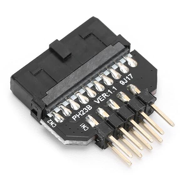 Frontpanel Pluggkontakt Hovedkortadapter Plastskall USB3.0 19-Pin til USB2.0 9-Pin (PH23B)