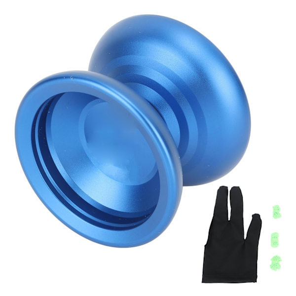 Børns Yoyo Legetøj Uresponsivt Leje Stærk Balance Stabil Rotation Legering Yoyo Bold med Handske Strenge Blå