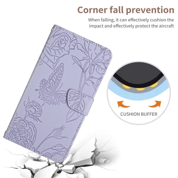 Samsung Galaxy S26 Pro Blomstret Kunstlæder Cover - Lilla