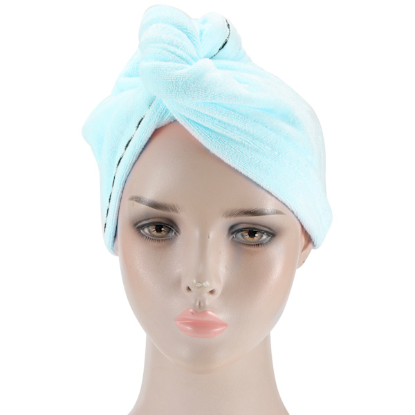 5 st hårtorkningsmössa turban absorberande handduk wrap badtillbehör för hemresorBlå