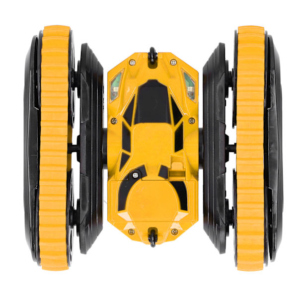 2 in 1 kaksipuolinen kaukosäädinauto, nopea 360 astetta pyörivä RC Stuntti Car Keltainen