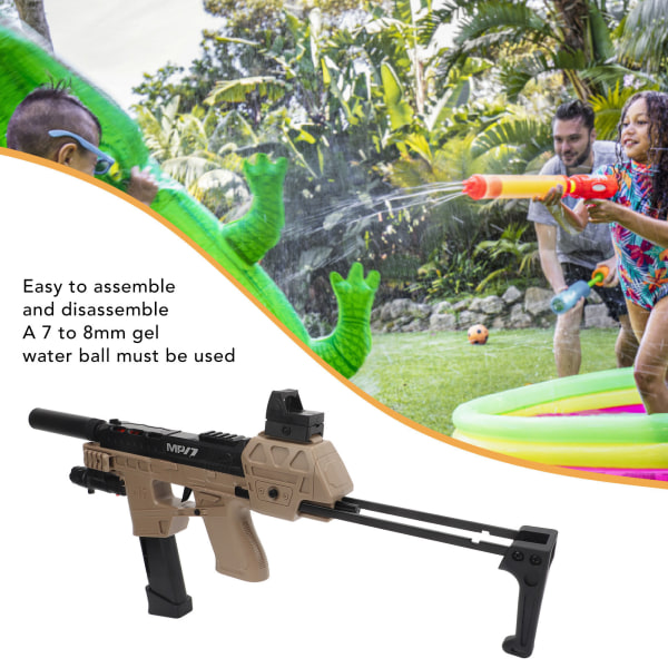 Vandgelskydelegetøj med sigtebriller MP17 Elektrisk automatisk vandboldsplat-legetøj til sjove holdskydespil