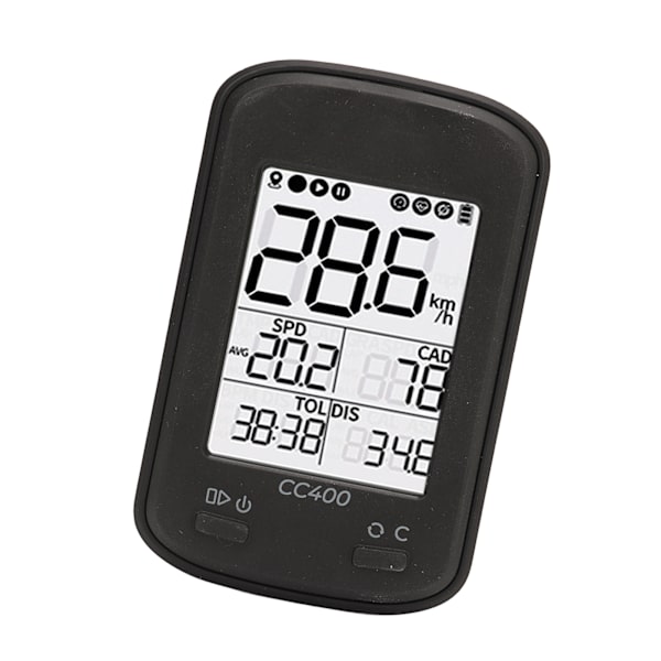 CC400 GPS Pyörätietokone Langaton Vedenpitävä Polkupyörän Nopeusmittari Matkamittari Pyöräilytietokone Automaattisella Taustavalonäytöllä
