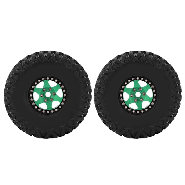 2 stk./sæt 1,9 tommer 120 mm Fælgefælge Dæk til Axial SCX10 D90 F350 1/10 RC Bil Opgraderingsdele Grøn Sort