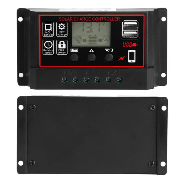 12V 24V 50A Solcelle Oplader Fotovoltaisk Controller USB 5V Output med Digitalt Display