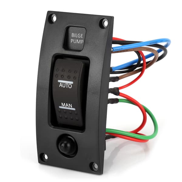 ON OFF Deluxe LED Vippebryter Lensepumpe Bryterpanel Strømbryter