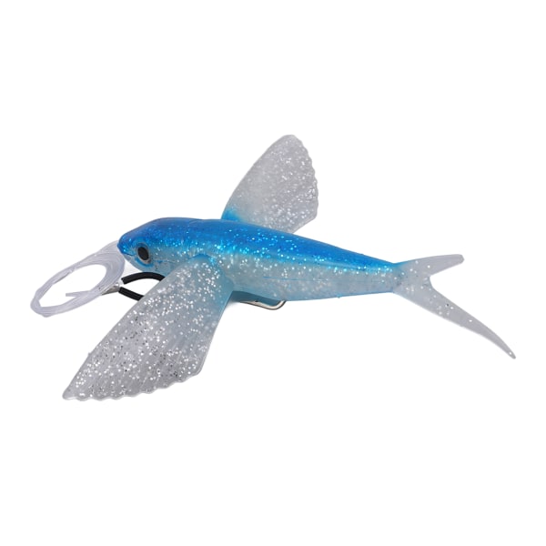 Simulering Flygfisk Ljusfärg Vattentät bärbar smaskig tonfiskbeten med krok för marin tonfisk Makrillblå