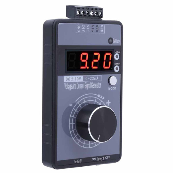 Nuværende spændingssignalgenerator DC 0‑10V 0/0‑22mA Interface Analog Simulator 4-cifret display til PLC-panel debugging