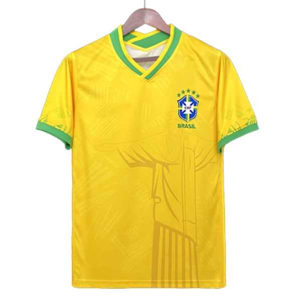 2425 Brasil Drakt 2022 Brasil Spesialutgave Fotballdrakt Yellow #S(165-170 cm)