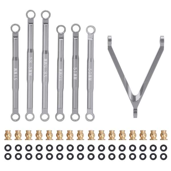 Alumiinitangon vetotankosarja jousituksen nivelsarja set AXIAL SCX24 1/24 RC CarTitanium