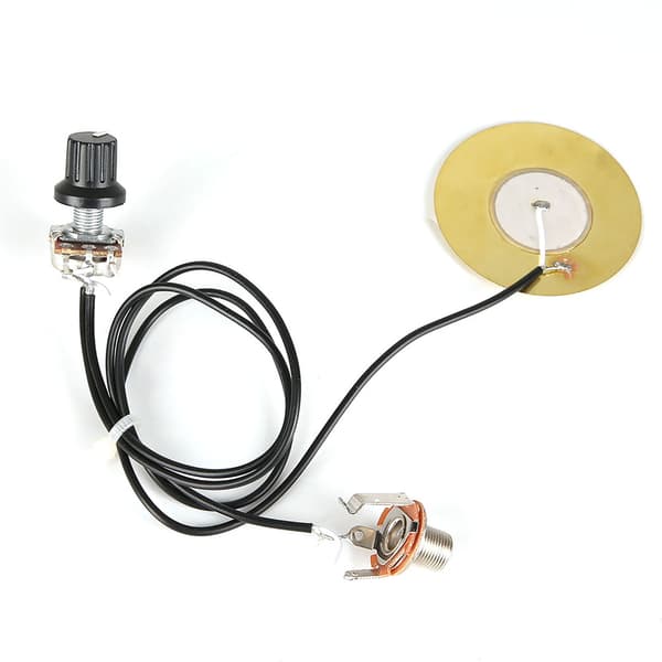 Gitarr Piezo Transducer Pickup för Gitarr Fiol Ukulele Mandolin Banjo Svart