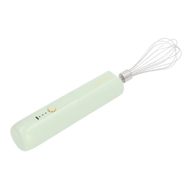 Elektrisk Handmixer Vikbar 3 Växlar Hög Hastighet Sladdlös Portabel Äggvisp med 2 Huvuden Grön