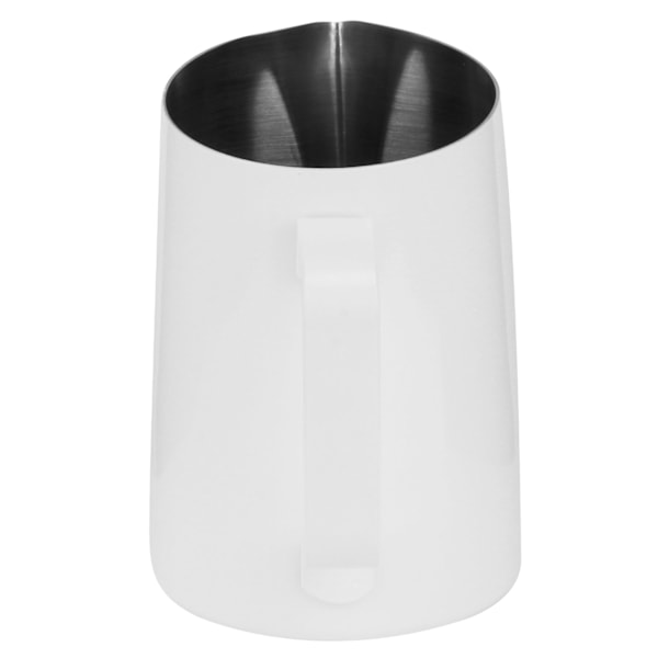 600 ml Kaffe Krus Kopp i Rustfritt Stål Melk Kaffe Skummende Mugge for Hjem Kaffe Bruk Hvit