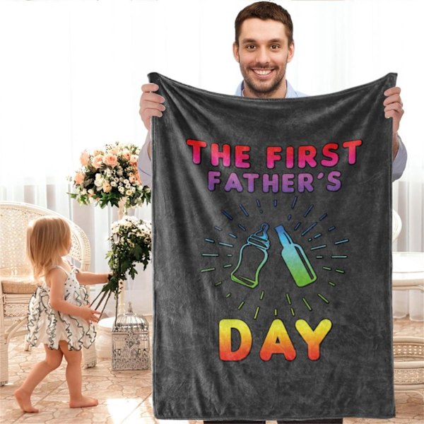 Blanket Clear Printing Bright Color Breathable Soft Polyester Machine Washable Father's Gift BL335-5 140x200cm