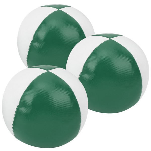 3 stk PU-skinn sjongleringsballer Innendørs Fritid Bærbar Performance Praksisballer Grønn Hvit