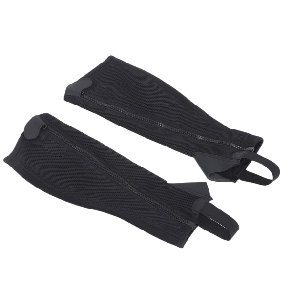 2st Halvchaps Svart Flexibelt Mesh Ridchaps för Barn Häst Ridning Skydd CS