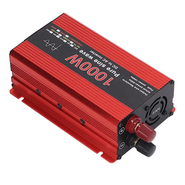 Tehokas 1000 W:n siniaaltoinvertteri DC 12 V:sta AC 220 V:iin, ylikuormitussuoja aurinkotuuliautovirralle