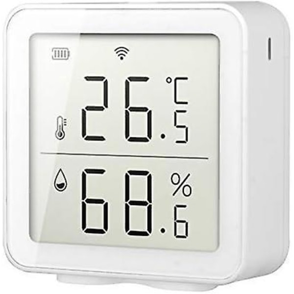 Smart WiFi indendørs udendørs termometer med nøjagtig temperatur- og fugtighedsovervågning