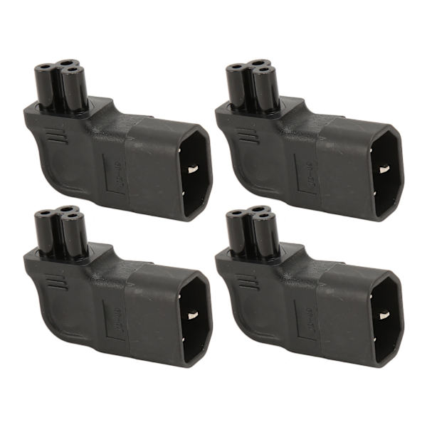 4 kpl IEC320 C14 - IEC320 C5 power 90 asteen oikea kulma IEC320 C14 uros - C5 naaras power 250 V